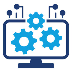 Operation System Solid Blue Icon