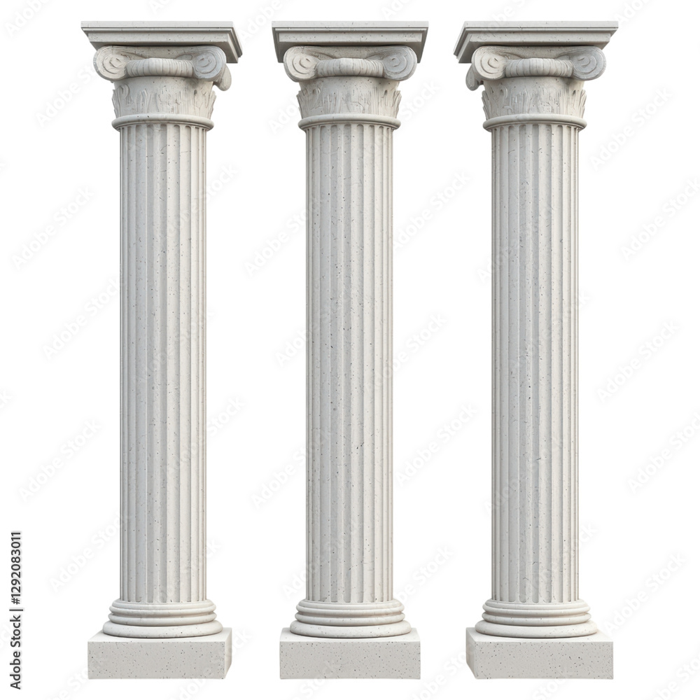 Poster elegant architectural pillars showcasing classical design , isolated on a transparency background