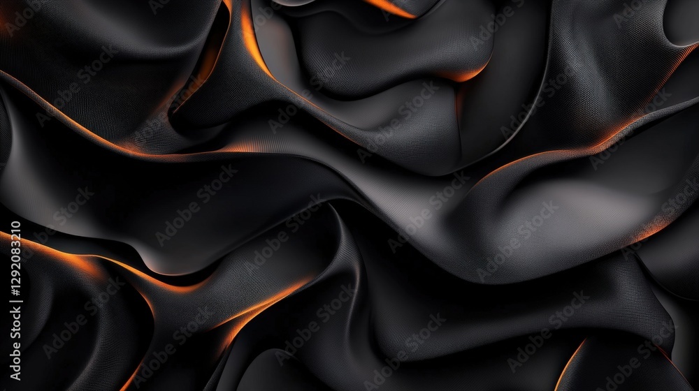 Poster black and orange abstract background with textured design and visual elements for creative projects
