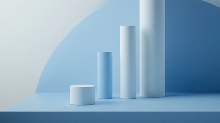 Comparison of sales before and after showing significant growth trend with decorative bar chart elements. Generative AI