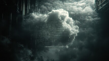 Abstract Security and Encryption in Dim Cloud Background