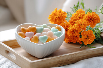  pastel marigold candy dish