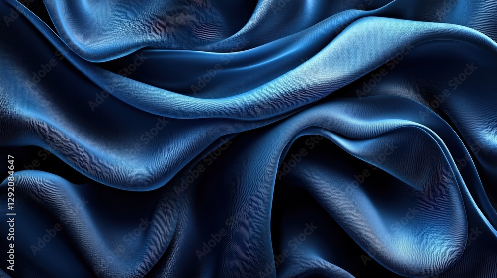 Poster blue silk fabric background with soft texture for photography and design projects in high resolution