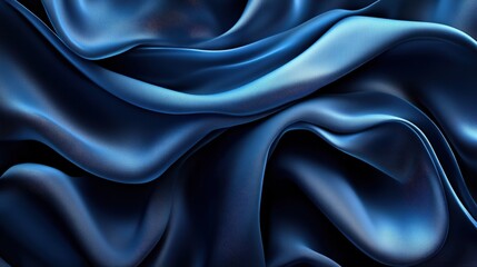 Obraz premium Blue silk fabric background with soft texture for photography and design projects in high resolution