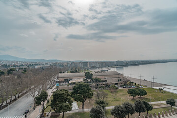 View from the tower of Thessaloniki. A beautiful view over the city. 