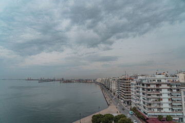 View from the tower of Thessaloniki. A beautiful view over the city. 