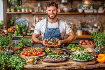 Obraz premium Kitchen restaurant food banner