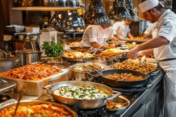 Obraz premium Kitchen restaurant food banner