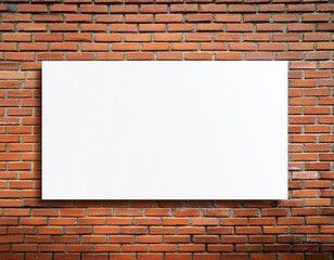 white card background with brick wall framing