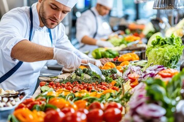 Obraz premium Kitchen restaurant food banner