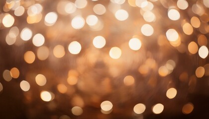Obraz premium abstract blurred brown background with circular brown and white bokeh blur image of glitter vintage lights background beautiful wallpaper vintage tone