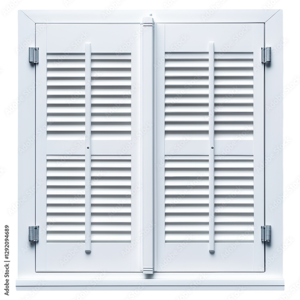 Aufkleber modern functional window shutters in white color , isolated on a transparency background
