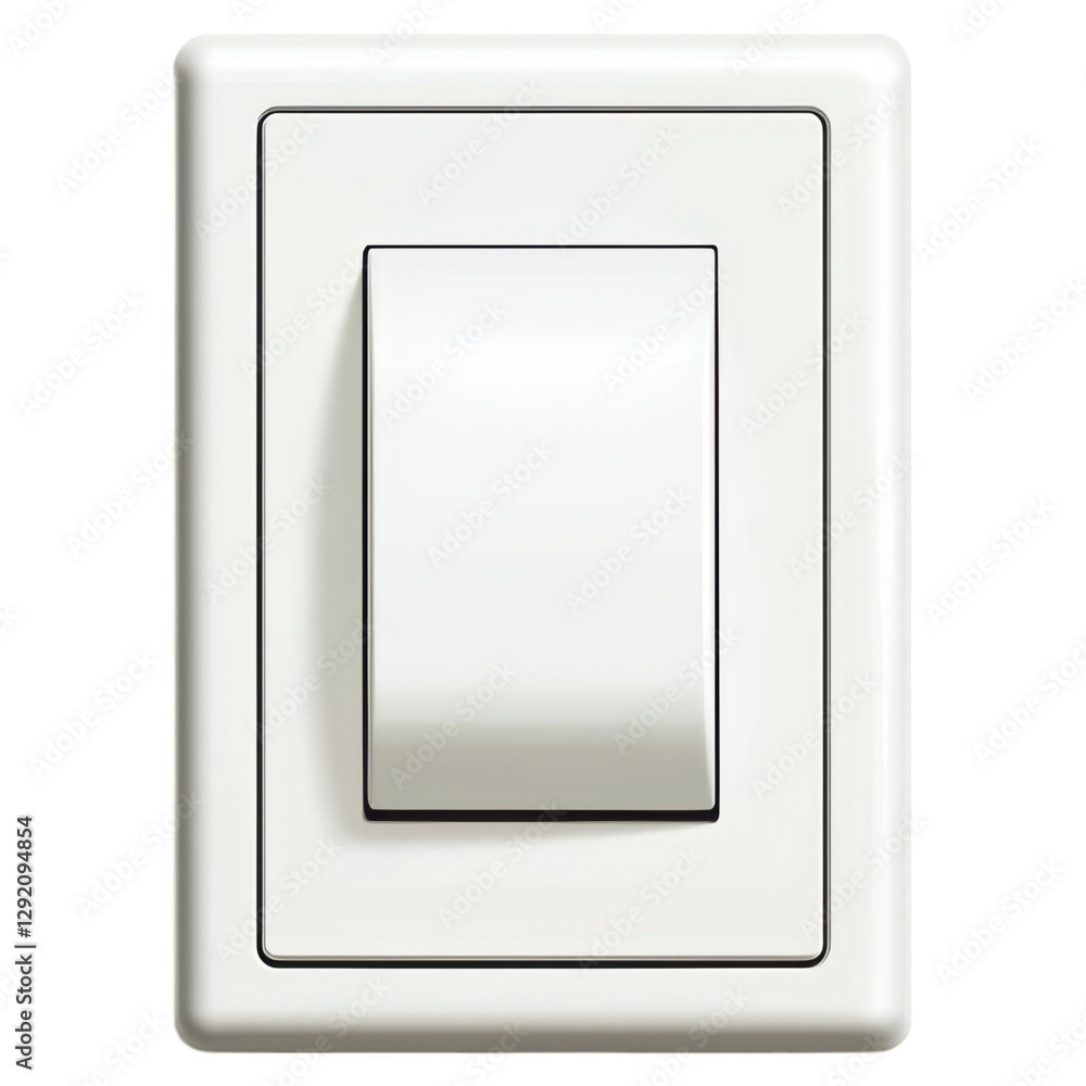 Poster modern light switch for smart home automation , isolated on a transparency background
