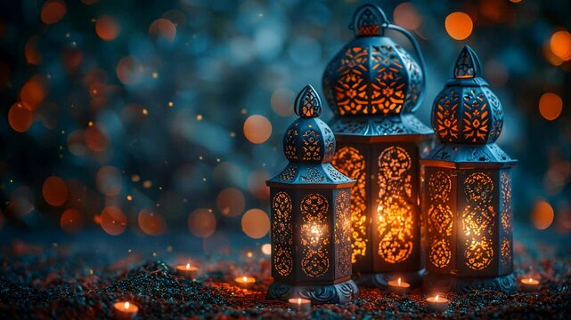 Arabian style lamp and beautiful bokeh