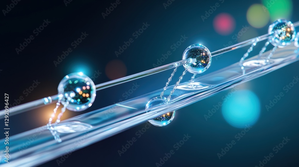 Poster molecular dynamics experiment laboratory scientific imagery controlled environment close-up view vis