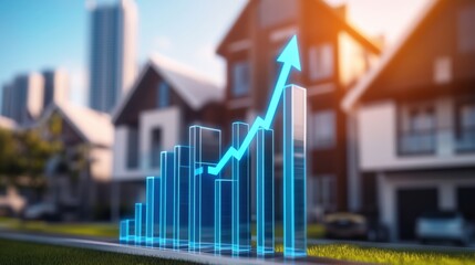 Real estate market trends urban area infographic economic growth aerial view investment insights