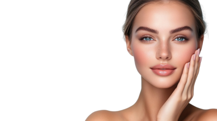 Woman Applying Skincare Cream Radiant Face Beauty Wellness Healthy Skin