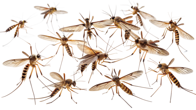 ants on white background