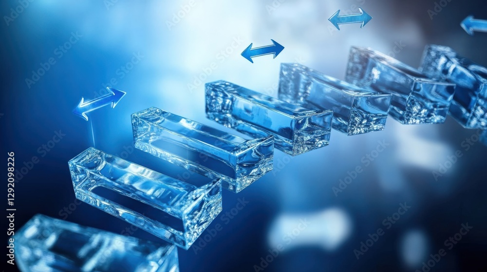 Poster dynamic ice movement visualization abstract environment graphic image technology concept artistic vi