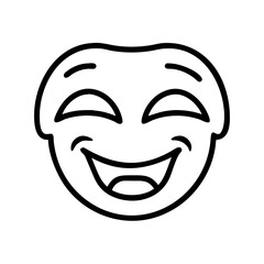 Laughing Face icon smiling widely on a simple background