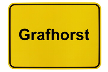 Illustration eines Ortsschildes der Gemeinde Grafhorst in Niedersachsen