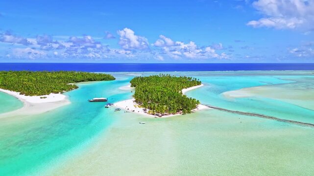 Aerial Wonders of One Foot Island: Tapuaetai's Beauty