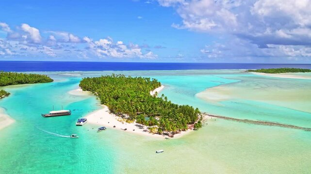 Aerial Wonders of One Foot Island: Tapuaetai's Beauty