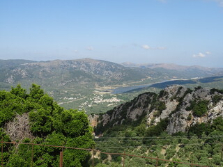 Obraz premium beautiful landscape of Crete Island with huge mountains and sea