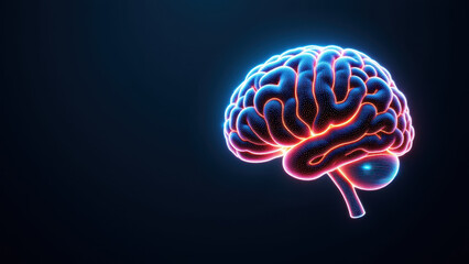 Artificial General Intelligence (AGI) Brain with Neurons Illustration