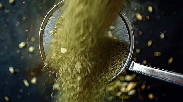 Fennel seeds close-up at the moment