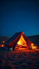 tent at night