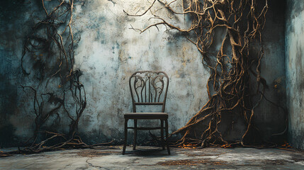 aesthetic photoshop room, vintage wall background