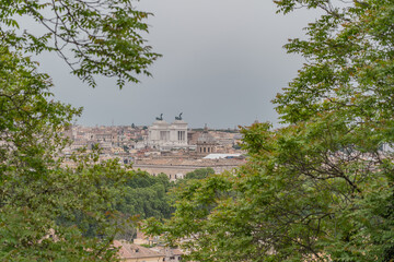 View over the city of rome the capital.
