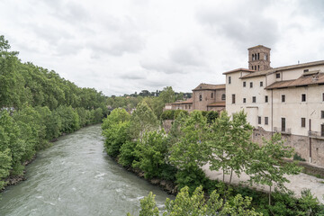 The city of Rome with all the beautiful buildings and streets.