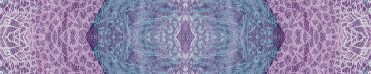 Neon Geometric. Blue Dirty Art Painting. Seamless
