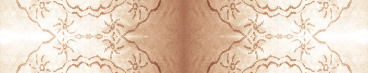 Retro Texture Seamless. Shibori Print. Brown