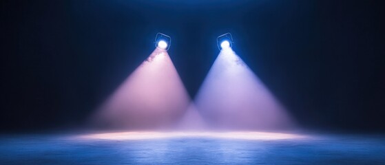 Stage Lights with Smoke Effect Background