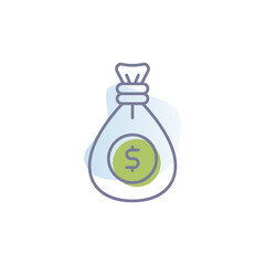 Money Bag Vector icon
