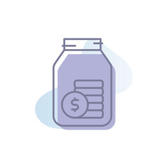 Money Jar Vector icon