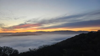 sunset in the mountains