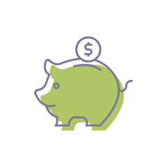 Piggybank Vector icon