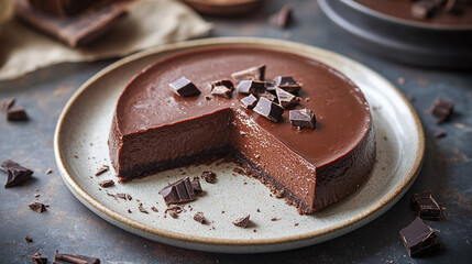 Flan de Chocolate - Chocolate flan, rich and decadent.