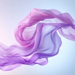 Pink and purple flowing fabric on light background