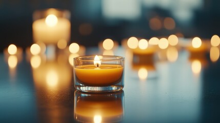 candlelight serenity with glowing candles