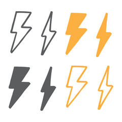 Bold Lightning Bolt Icon Designs