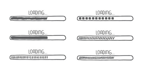 Hand Drawn Loading Bar Designs