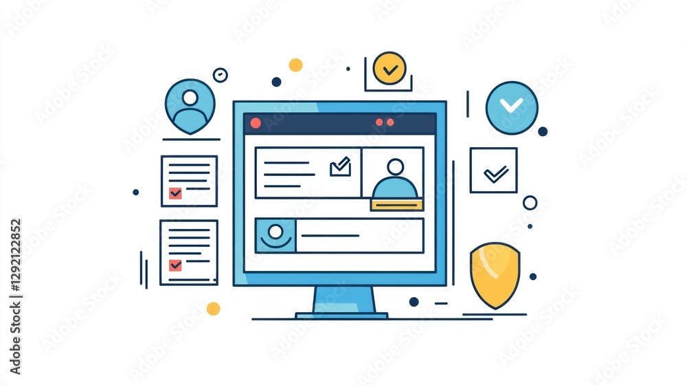Poster webpage interface with user accounts and security