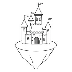 Naklejka premium castle in the form of a castle