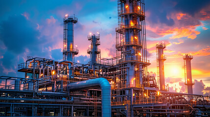 Fototapeta premium Futuristic biomass energy facility utilizing smart-grid integration and AI-powered optimization for maximum sustainability. 