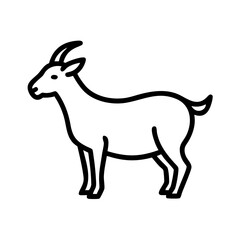 Obraz premium Goat icon standing on a white background